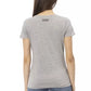 Trussardi Action Chic Gray Round Neck Tee with Front Print