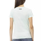 Trussardi Action Elegant Light Blue Tee with Chic Front Print