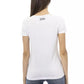 Trussardi Action Chic White Printed Round Neck Tee