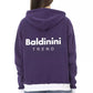 Baldinini Trend Chic Purple Cotton Hooded Sweater