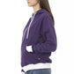 Baldinini Trend Chic Purple Cotton Hooded Sweater