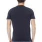 Baldinini Trend Chic Blue Cotton Tee with Front Print