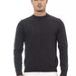 Alpha Studio Elegant Crewneck Wool Sweater in Timeless Black