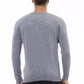 Alpha Studio Elegant Light Blue Crewneck Sweater