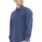 Distretto12 Chic Blue Slim Men's Italian Collar Shirt