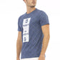 Baldinini Trend Elevated Blue Cotton Tee with Front Print