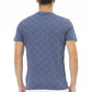 Baldinini Trend Elevated Blue Cotton Tee with Front Print