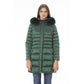 Baldinini Trend Chic Green Long Down Winter Jacket