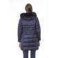 Baldinini Trend Elegant Light Blue Long Down Jacket
