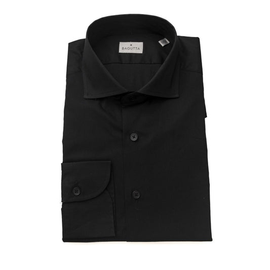 Bagutta Sleek Cotton Blend Slim Fit Shirt with French Collar