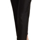 Dolce & Gabbana Chic Silk Cropped Trousers in Timeless Black