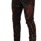 Dolce & Gabbana Multicolor Painted Skinny Denim Jeans