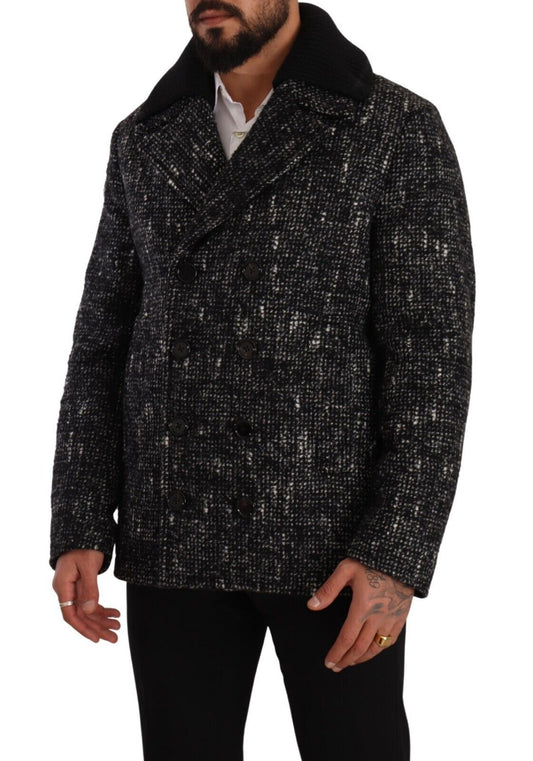 Dolce & Gabbana Chic Double Breasted Wool Blend Overcoat
