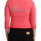 Blumarine Elegant Pink Full Zip Sweater