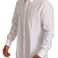 Dolce & Gabbana White Cotton Martini Fit Shirt