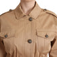 Dolce & Gabbana Chic Beige Button Down Coat with Embellishments