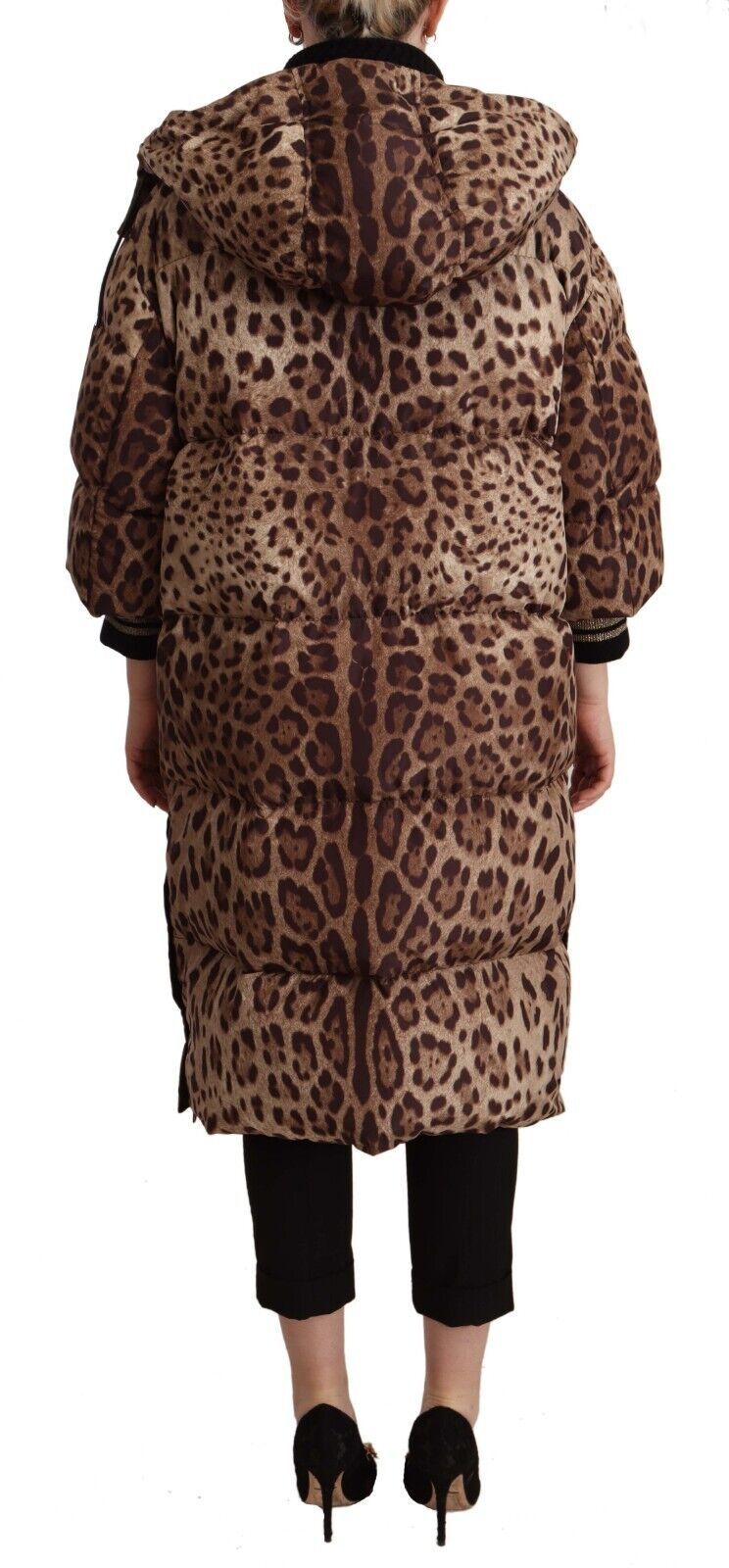 Dolce & Gabbana Elegant Leopard Print Long Jacket