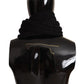 Dolce & Gabbana Black Virgin Wool Knitted Unisex Warmer Shawl Scarf