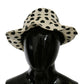 Dolce & Gabbana White 100% Cotton Polka Dot Design Trilby Hat
