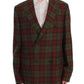 BENCIVENGA Elegant Checkered Double-Breasted Wool Blazer