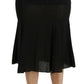 Dolce & Gabbana Black Mermaid High Waist Midi Silk Skirt