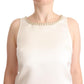 Elisabetta Franchi Elegant Sleeveless Mini Dress with Embellished Neckline