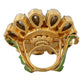 Dolce & Gabbana Crystal Flower Statement Ring Size US 7.5
