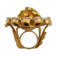 Dolce & Gabbana Crystal Flower Statement Ring Size US 7.5
