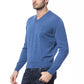 Billionaire Italian Couture Blue Merino Wool Sweater
