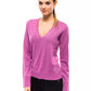 Montana Blu Chic Pink V-Neck Embellished Logo Sweater