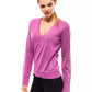 Montana Blu Chic Pink V-Neck Embellished Logo Sweater