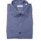 Robert Friedman Elegant Blue Cotton Slim Collar Shirt