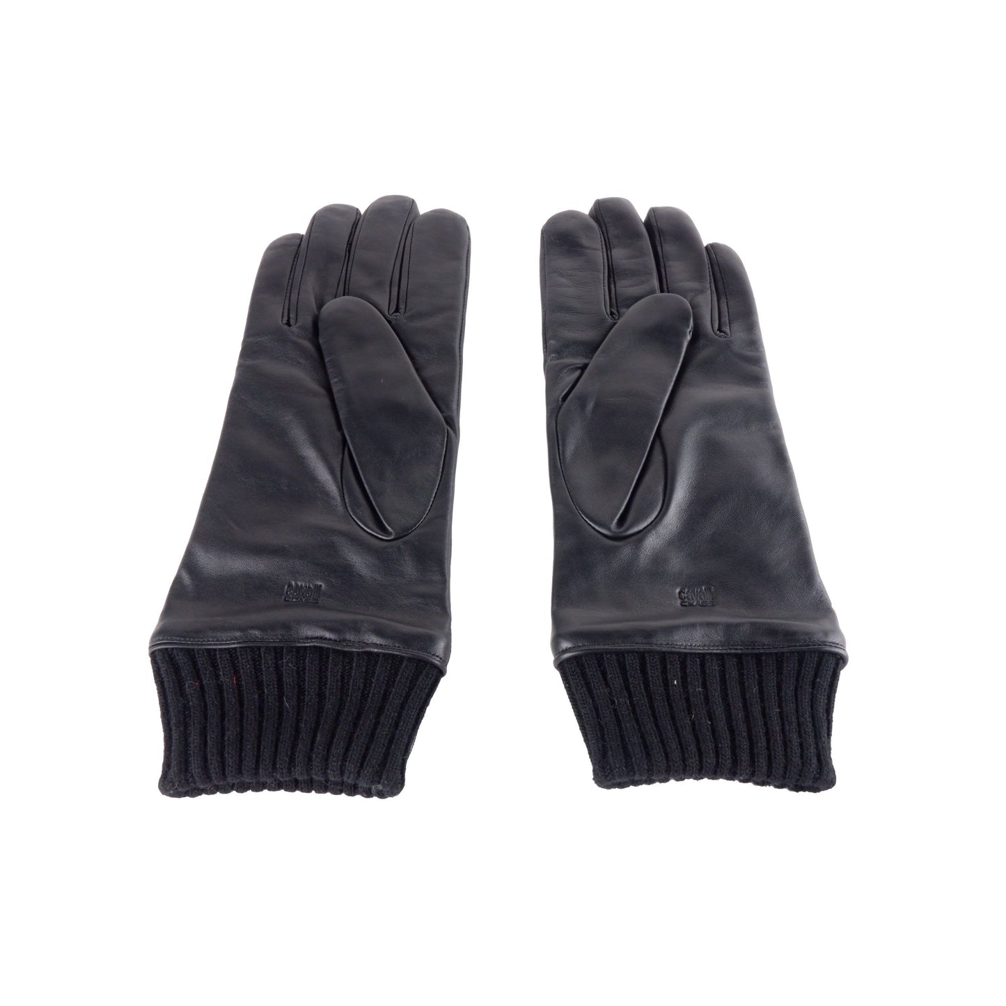 Cavalli Class Black Leather Di Lambskin Glove